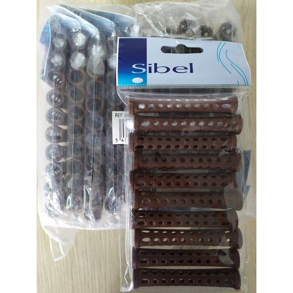 Sibel Form Lock Crimper Brown Long Brown 10 mm Pack of 10