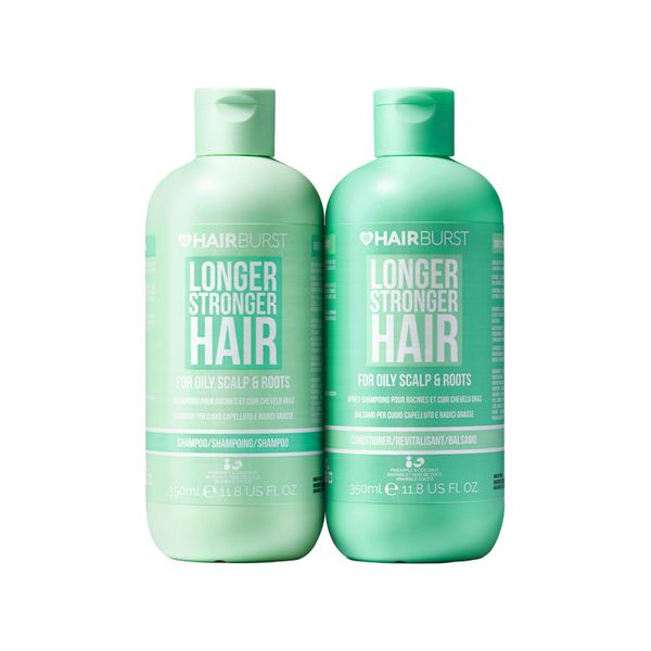 HAIR BURST Shampoo & Conditioner Set for Oily Hair-Deep Cleansing, Purifying & Hydrating with Tropical Aroma - Promotes Hair Growth, Reduces Hair Loss-Free of SLS, Silicones & Parabens - Made in UK