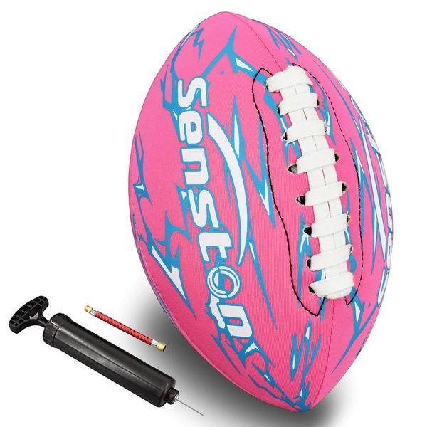 Senston Waterproof Football 9.25 Inch Pool Football Beach Football Pool Toy Football for Swimming Football for Family Fun Toys & Games