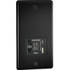 Knightsbridge 230V Shaver Socket with Dual USB A+C [5V DC 2.4A Shared] - Matt Black