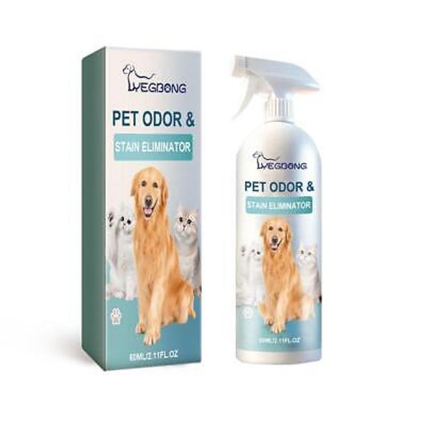 PET ODOR & STAIN ELIMINATOR 60ml Natural Spray for Dog Cat Deodorant: