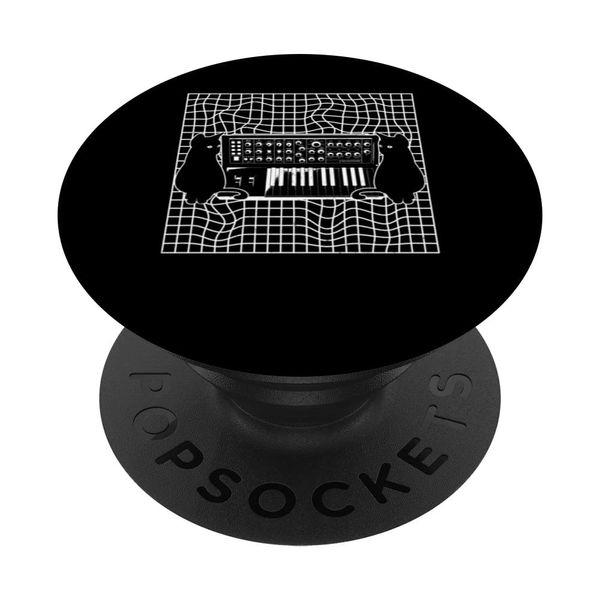 Modular Synthesizer Cat Music Producer Synth PopSockets Swappable PopGrip