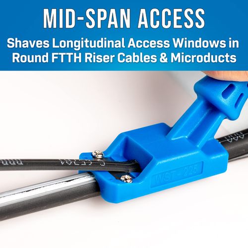 Jonard Tools WST-225 Window Shaving Tool for FTTH Cable, 8 mm-14 mm