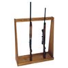 Evans Sports Seven-Gun Wooden Standing Floor Gun Display Rack. Fits Long Guns - Rifles or Shotguns