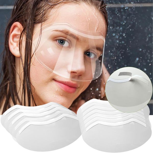 CLOEWCL 100 Pcs Shower Face Eye Shield After Surgery，Disposable Clear Plastic Eye Shield for Showering， Haircut Hairspray, Shower Visor for Adults Lash Aftercare for Salon Supplies Eyelash Extensions