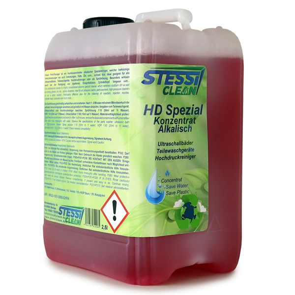 StessiClean HD Spezial Konzentrat Alkalisch 1 Liter - für Ultraschallbäder, Teilewaschgeräte, Hochdruckreiniger