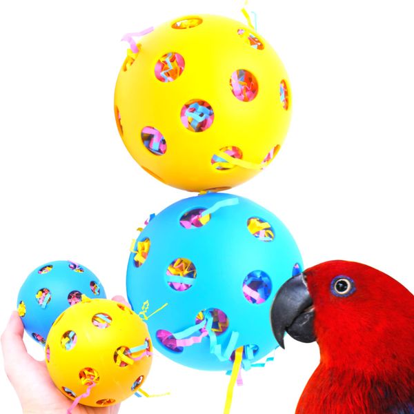 Bonka Bird Toys 2404 Pk2 Huge Stuffed 3.50" Balls, Parrot Foot Talon Chew Craft Part Cage Toy, Conure, Amazon, African Grey, and Similar