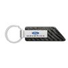 Ford Maverick Carbon Fiber Texture Strap Silver Bar Key Chain