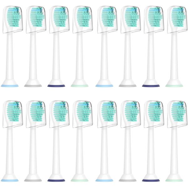 WuYan Compatible Brush Philips Replacement Brush Compatible Electric Toothbrush Replacement Brush Head 16 Pieces