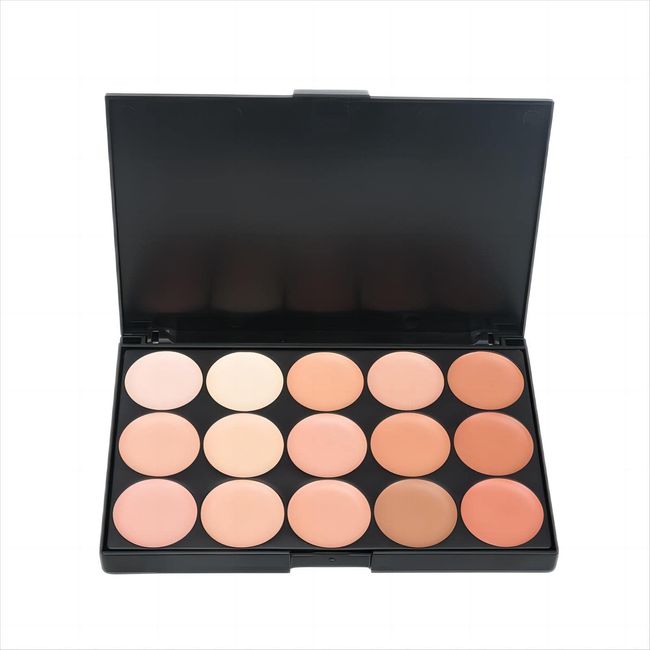 YARLADY 15 Color Contour Kit-Face Contouring and Highlighter Palette-Makeup Blemish Concealer Cream Palette - Full coverage，Moisturizing and waterproof，lasting (Z-02)