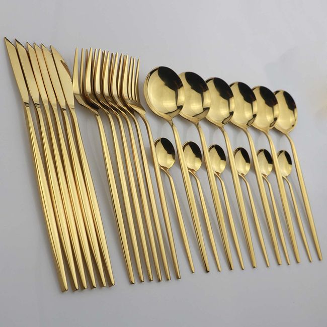 Uniturcky Gold Stainless Steel Eating Utensils Set - China Tablewarea and  Dinnerware price