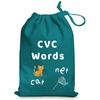 Busy Hands & Feet CVC Words Drawstring Bag (25cm x 35cm) (Teal)
