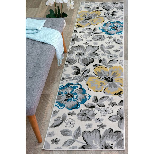 Rugshop Rugs Runners Modern Floral Design Carpet Runner Rug for Hallway 2x7 Rugs