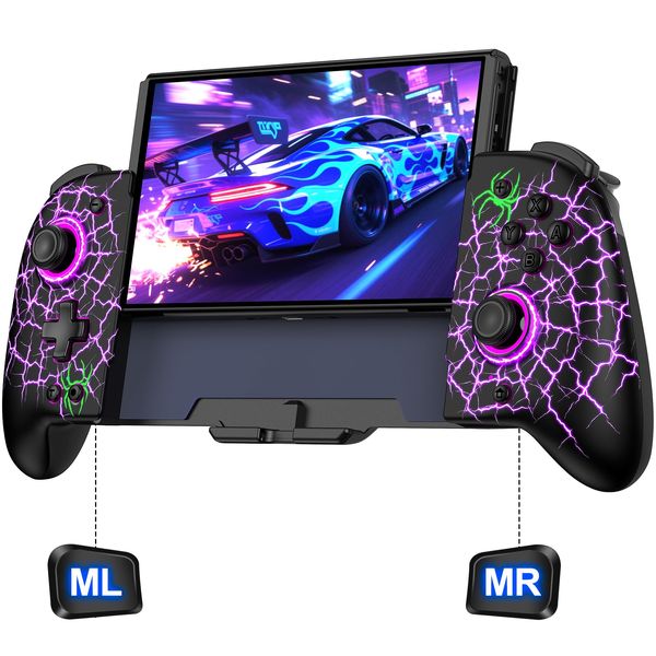 Switch Controllers, Wireless Switch Pro Controller Replacement for Nintendo Switch Controller/OLED, Hall Effect One-Piece Joypad Controller with Programmable/Dual Vibration/TURBO/Wakeup