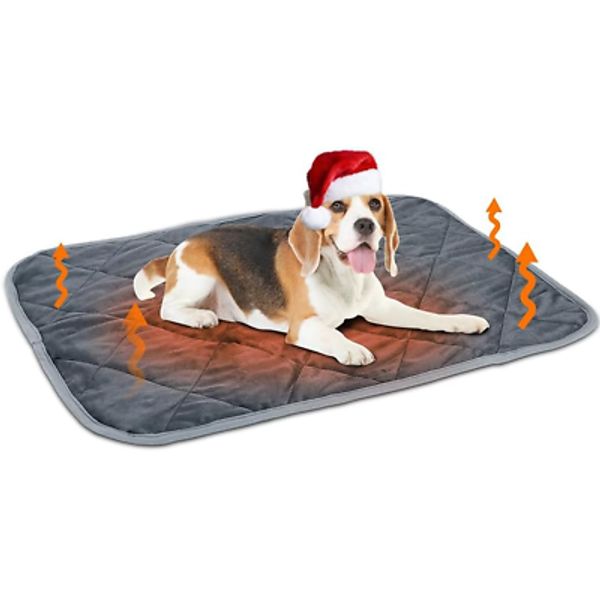 Self Warming Pet Pad for Dogs & Cats, Washable Anti-Slip, 28"x19", Grey