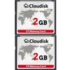 Cloudisk Pack of 2 Compact Flash Card (2GB)