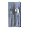 DII CAMZ36965 Chambray Servietten-Set, 100% Baumwolle, Übergröße, Basic Everyday, Blau, 6 Stück