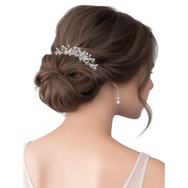 Bridal Bridesmaid Flower Girl Rhinestones Prom Wedding Tiara Comb T1045