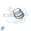 Argon Tableware 4 Piece Measuring Cup Set - Blue - Stackable Kitchen Gadget Utensils Enamel Measuring Cups for Baking & Cooking Ingredient Measurements