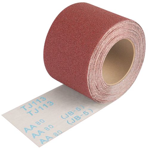 Shineboc Sandpaper Roll 80 Grit, 93mm x 10m Emery Cloth Sanding Rolls for Wood Metal Stainless Steel Hand Sanders