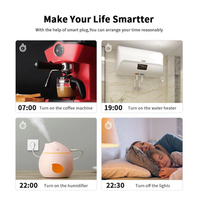 Tuya EU Plug 20A WIFI Remote Timer Power Monitor Smart Socket Works With  Google Home Alice Alexa Smartlife App Timing Control