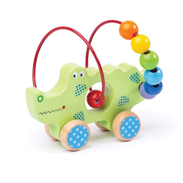 Bigjigs Toys Push Along Crocodile Bead Frame