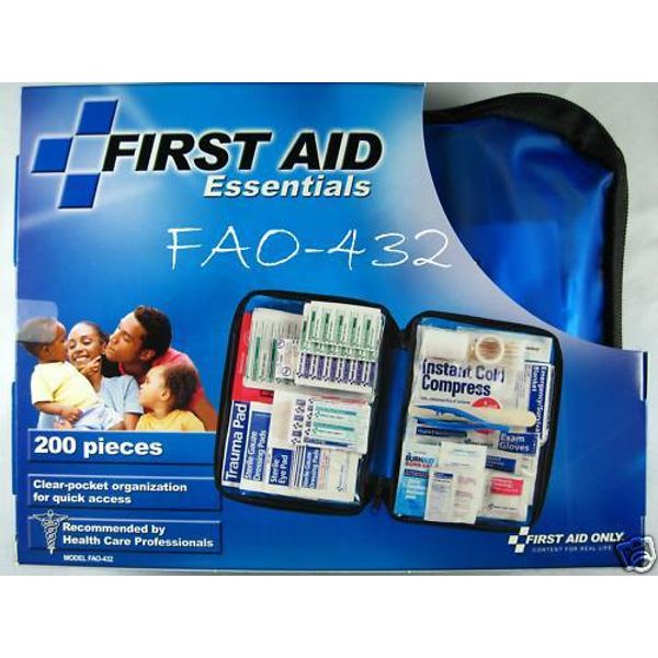 200 pc Emergency First Aid Kit W/Soft Case FAO-432