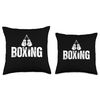 Boxing Gloves and Punching Bag Throw Pillow
