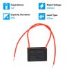 PATIKIL 1uF 450V CBB61 Capacitor, 3Pcs Ceiling Fan Capacitor, Black, Rectangular, Polypropylene