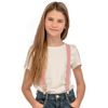 Childrens 1-5 Years Plain Coloured fully adjustable Elasticated Clip on Braces/Suspenders - Light Pink