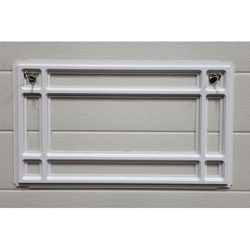 IDEAL Prairie 510 Window Inserts /Short Panel Garage Door White Set of 8