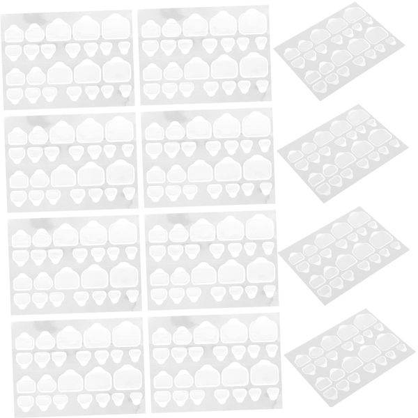 Beatifufu 20 Sheets Short Nails False Toenails for Big Toe Glue Nail Sticky Nail Tabs Nail Glue Stickers for Press on Nails Nail Adhesive for Press on Nails Press on Nails Medium