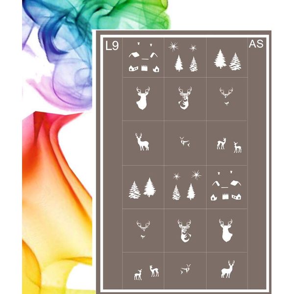 Airbrushing Stencils for Nail Art L-0009