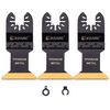 EZARC Titanium Oscillating Multitool Blade for Wood, Metal and Hard Material, 3-Pack