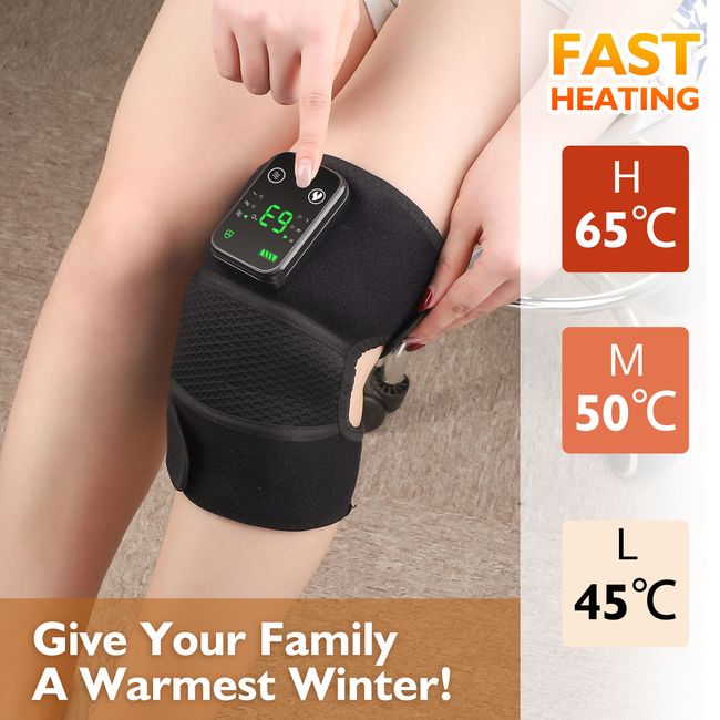 Electric 3 Mode EMS Knee Massager Leg Joint Heating Hot Compress Therapy  Elbow Muscle Stimulator Pain Relief Knee Warmer Pad