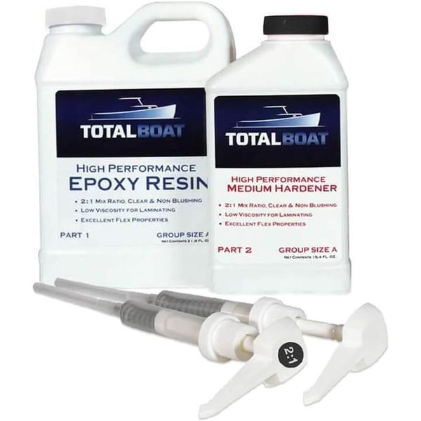 TotalBoat High Performance Epoxy Kit 1.5 Quart Medium Hardener Marine Grade