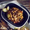 Genware Enamel Pie Dish Black with White Rim 16cm, 44016BK, Single