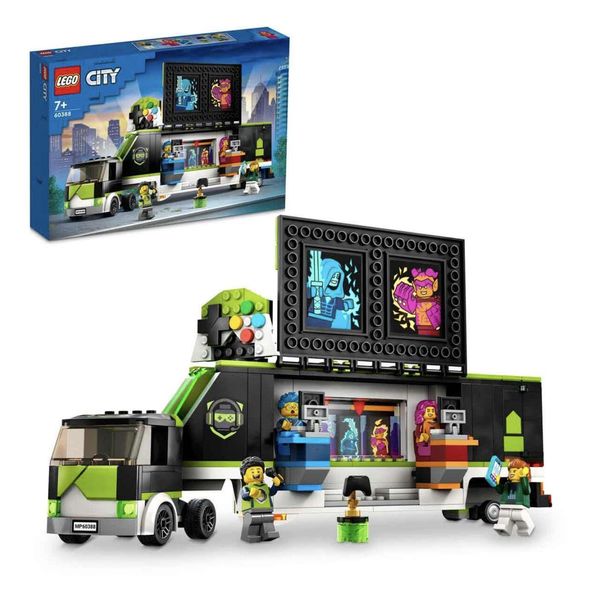 LEGO 60388 City Video Game Tournament Truck Esports Vehicle Toy with Minifigures for Gamer, Gift for Boys and Girls Age 7+