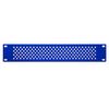 Custom Candy Blue  2U Rack Panel – Steel Vent Cover for 19” Mount Gear