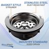 RV Sink Basket Strainer Stainless Steel 3 1/2" (2)