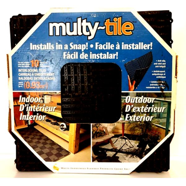 Multy-Tile Installs In A Snap Indoor Outdoor 10 Interlocking Tiles Utility Floor