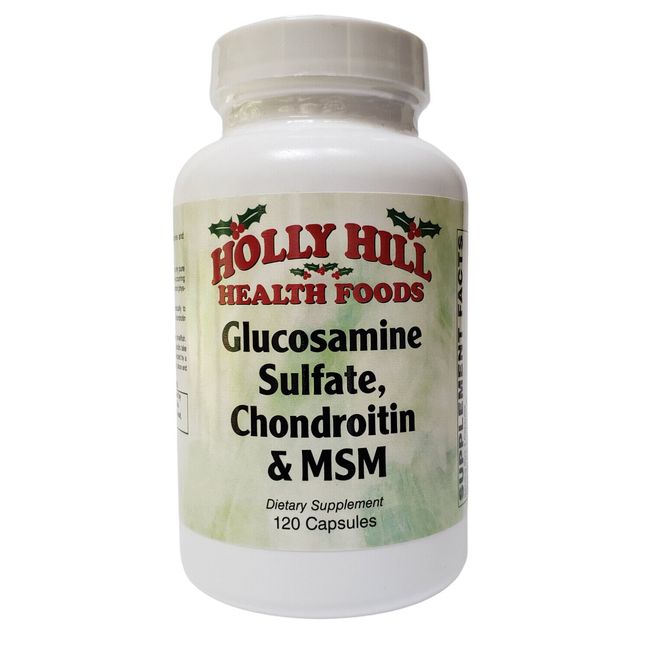 Holly Hill Health Foods Glucosamine Sulfate, Chondroitin & MSM, 120 Capsules