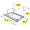 Slide Out Bin Holder - Pull Out Under Cabinet Sliding Organizer - 10 inch wid...
