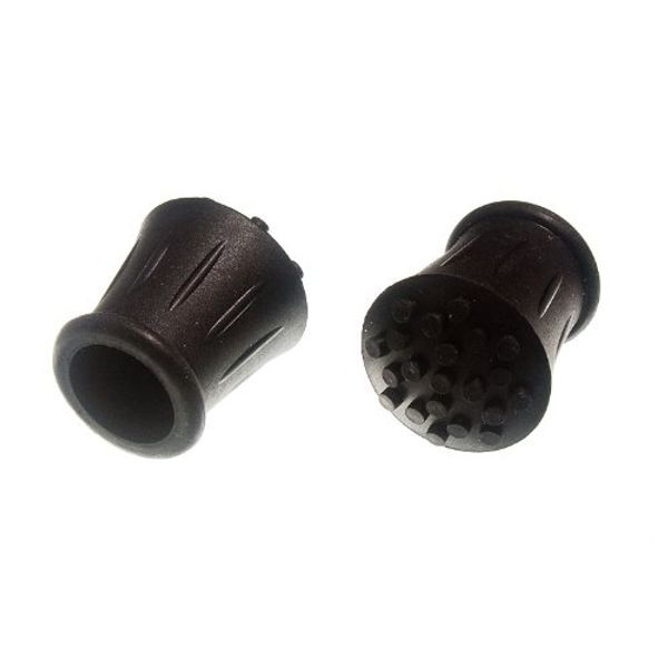 20 X Black Rubber Walking Stick Crutch Ferrules - 3/4 Inch (19mm) ID