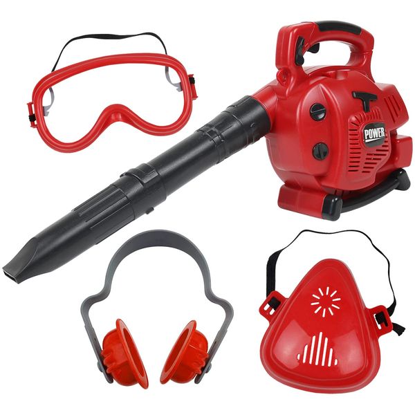 TeganPlay Kids Leaf Blower | Toddler Landscaping Gardening Tools and Equipments | Includes Mask Safety Goggles and Earmuffs