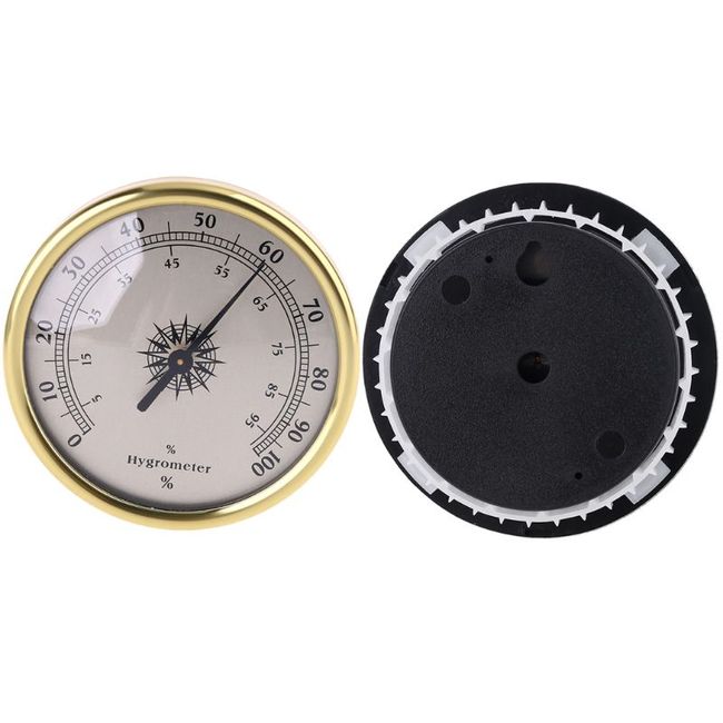 Gold Round Hygrometer