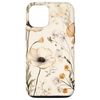iPhone 13 Pro Boho Cream Aesthetic Neutral Floral Wild Flower Pattern Case