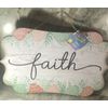 Inspirational Scalloped Glittered Hanging Decor. “Faight”. ShipN2Hours