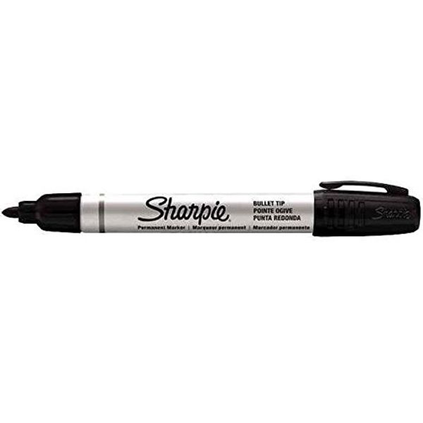 Sharpie Metal Permanent Marker Small Bullet Tip Black Pack of 6aa