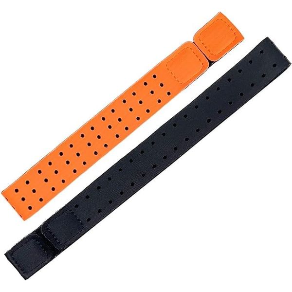 fitspur Replacement Armband Heart Rate Monitor Band,Soft Heart Rate Strap Armband Strap Compatible with OTF, Orange Theory Fitness Adjustable Armband Strap (Orange+Black)